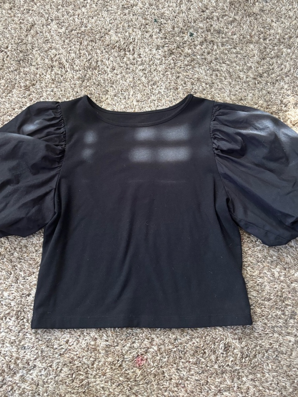 Black Ruffled Top - Picture 1 of 3
